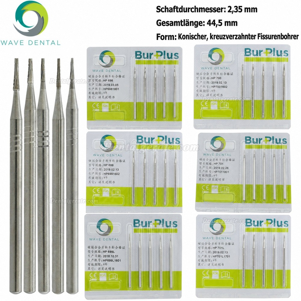 10 Stück HP 698 699 699L 700 701 701L Handstück-Schaft(HP) Hartmetallbohrer Zahnmedizin 10 Stück HP 698 699 699L 700 701 701L Handstück-Schaft(HP) Hartmetallbohrer Zahnmedizin